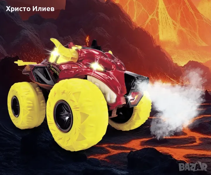 Кола с пара звук и светлини Огнено чудовище Dickie Toys, снимка 1