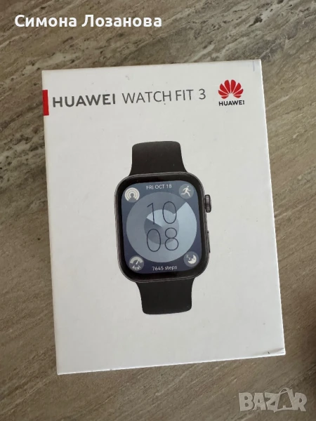 смарт часовник HUAWEI FIT 3 BLACK, снимка 1