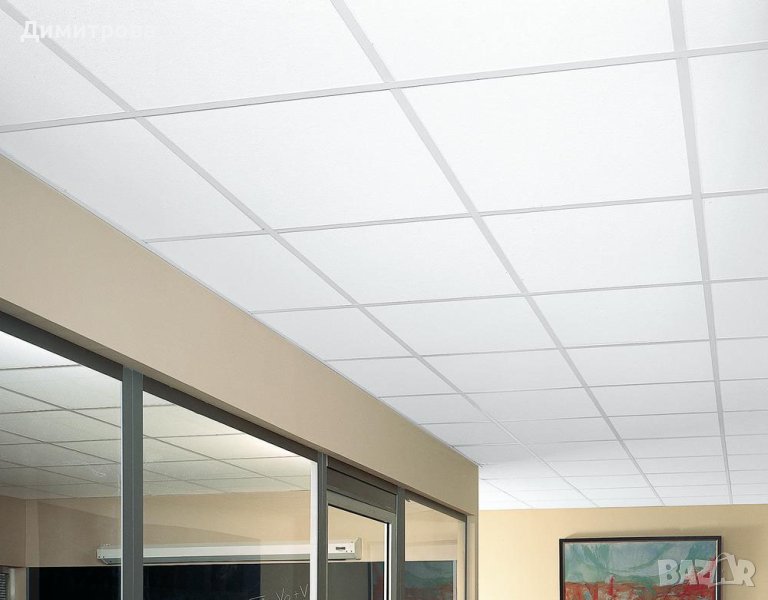 Гипсови влагоустойчиви бели пана за окачен таван, снимка 1