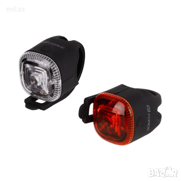 Комплект LED светлени за велосипед, Фар и Стоп, FORCE TWIST 2, снимка 1