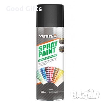 Спрей боя черен гланц 400 мл Visbella, снимка 1
