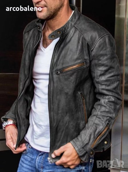 Мъжко кожено яке , снимка 1