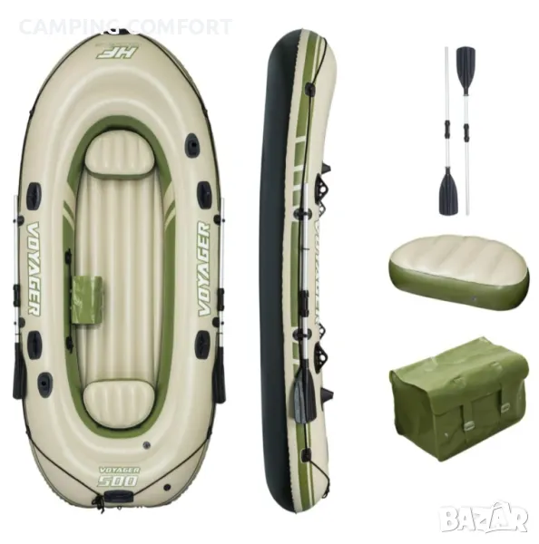 Bestway Hydro Force Надуваема лодка BESTWAY 65001  Voyager 500, 348x141 см , снимка 1