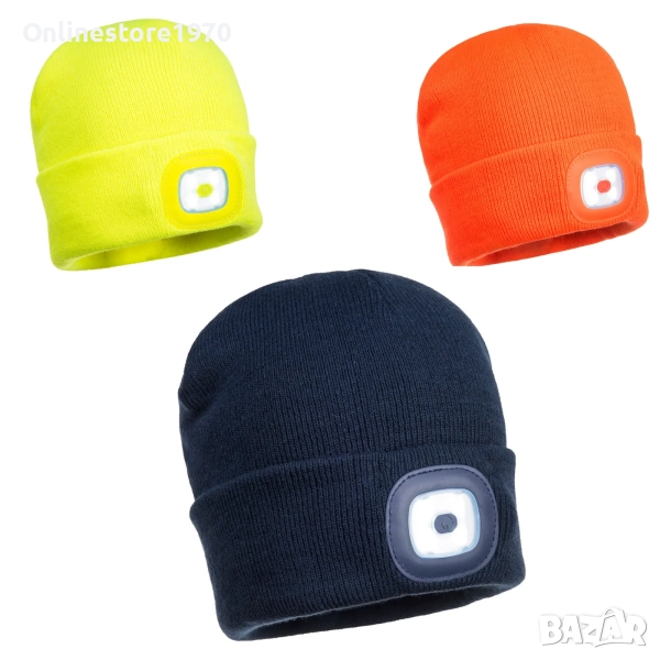 Шапка с USB акумулаторно LED фенерче, снимка 1