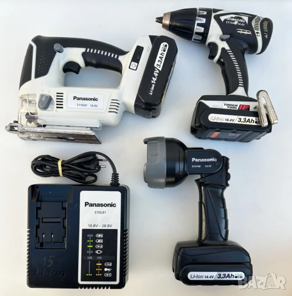 Panasonic 14.4V - Акумулаторен сет зеге, винтоверт и фенер, снимка 1