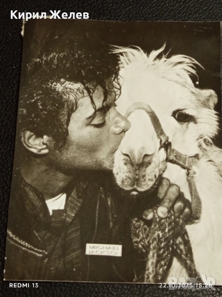 Стара рядка снимка картичка на ПОП ИКОНАТА Michael Jackson рядка за КОЛЕКЦИЯ 51168, снимка 1