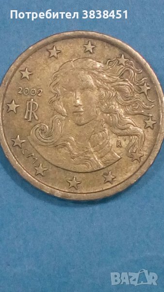 10 Евроцентов 2002 г.Италии, снимка 1