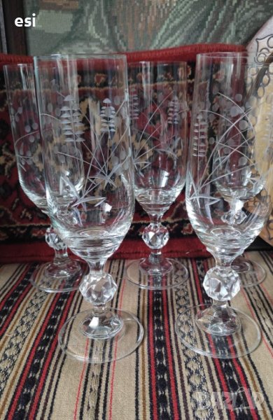 Тънкостенни кристални чаши , снимка 1