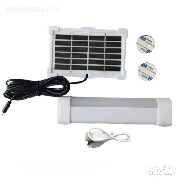 Соларна лампа Automat, Led, 17см, Бял, снимка 1