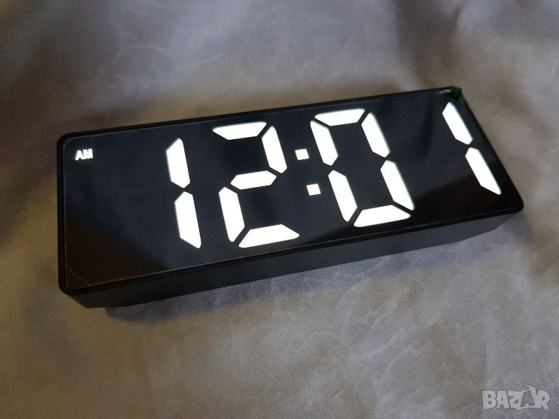 Будилник часовник Desktop време час LED настолен - големи ясни числа, снимка 1