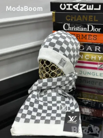 Louis Vuitton дамски комплекти шапка + шал