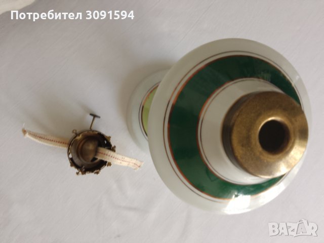  Стара  Газена  порцеланова лампа маркирана  GDR, снимка 6 - Други ценни предмети - 41143906
