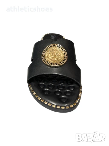 Дамски летни чехли в черно , снимка 4 - Чехли - 50515597