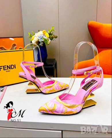 Дамски обувки Fendi - 3 налични цвята Код D943, снимка 3 - Дамски обувки на ток - 47317843