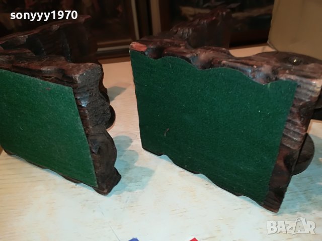 ДЪРВЕНИ ДЪРЖАЧИ ЗА КНИГИ 2БР ОРЪДИЕ И ТОПЧЕТА 0804231856, снимка 15 - Антикварни и старинни предмети - 40303358