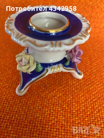 Vintage Frankenthal Dresden.1920 г. Античен свещник., снимка 8 - Антикварни и старинни предмети - 51691956