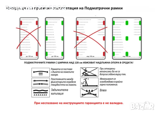 Подматрачна рамка Стандар с опция К, снимка 5 - Матраци - 48755808