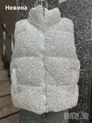 Грейка елек с пайети, снимка 2 - Елеци - 52446676