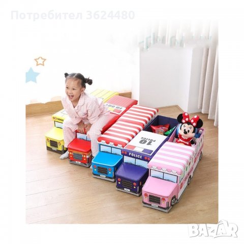 Кош за играчки - сгъваема кутия табуретка, снимка 5 - Други - 39994704