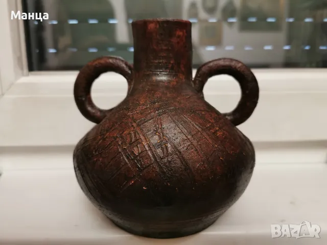 Африканска глинена кана, снимка 4 - Антикварни и старинни предмети - 48023110
