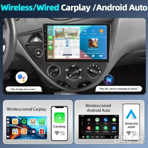 Мултимедия за Ford Focus, 1998-2005, Двоен дин, Навигация, дисплей, плеър, екран, Android, Андроид, снимка 6 - Аксесоари и консумативи - 50046504