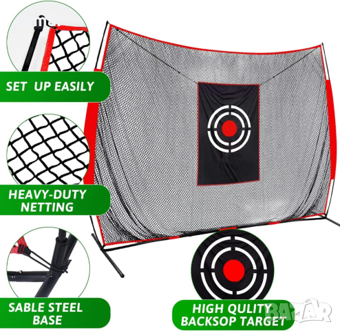 Мрежа за голф Kapler, за тренировки на закрито и открито, № 6 - 3,7х3м, снимка 3 - Голф - 44584287