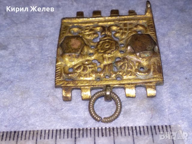 РЯДЪК ОРНАМЕНТИРАН ЕЛЕМЕНТ от ВЪЗРОЖДЕНСКИ НАКИТ БИЖУ САЧАНЕНА ГРИВНА с ЖИВАЧНА ПОЗЛАТА 24943, снимка 6 - Антикварни и старинни предмети - 40981059