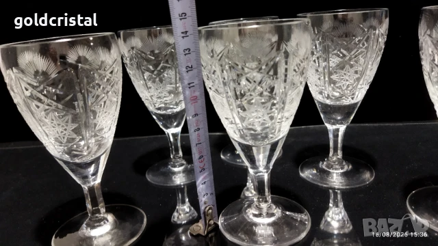 Кристални чаши, снимка 2 - Антикварни и старинни предмети - 35927530