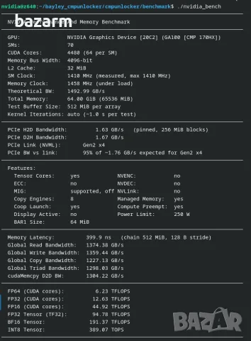 NVIDIA CMP 170HX 64GB HBM2e – AI / CUDA / LLM, снимка 6 - Видеокарти - 55825641
