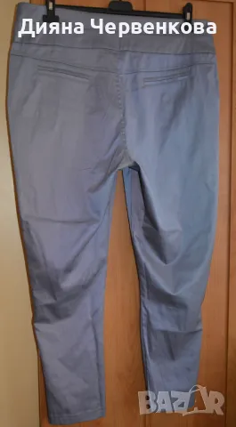 👖 Дамски светлосив сатенен панталон тип потур с басти, XL–3XL, снимка 2 - Панталони - 47819786