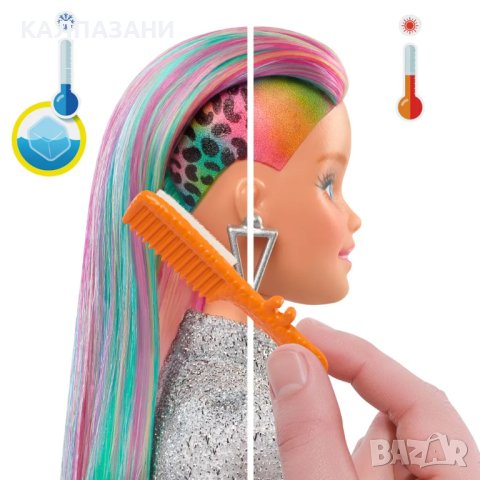 BARBIE Кукла Barbie® Leopard Rainbow hair GRN81, снимка 3 - Кукли - 41262652