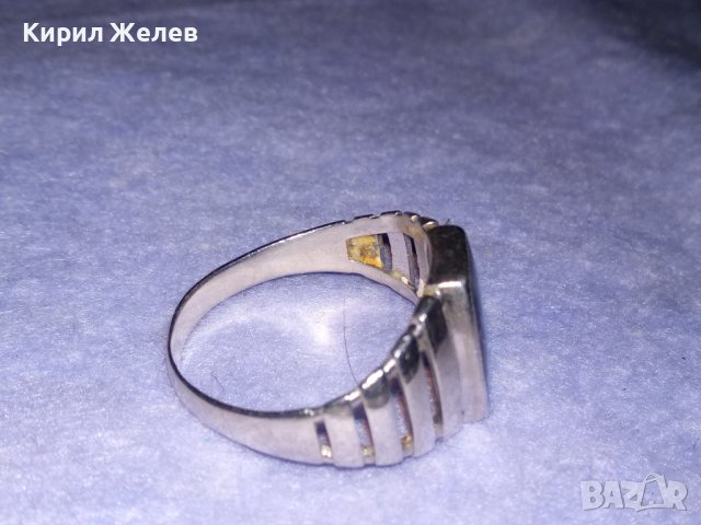 Стар СССР СКЪПОЦЕНЕН с ЧЕРЕН ОНИКС АЖУРЕН СРЕБЪРЕН ПРЪСТЕН с ПЕЧАТ за СРЕБРО 925 и Щемпел УВЮА 38735, снимка 10 - Антикварни и старинни предмети - 41741224