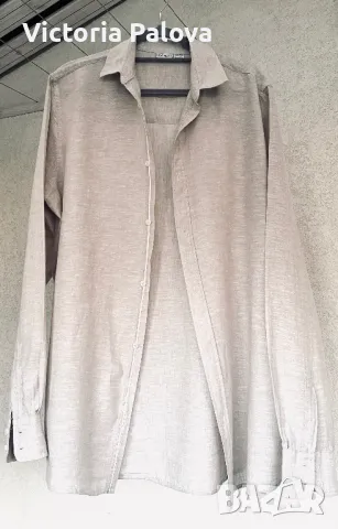 Красива мъжка риза  55% лен ,45% памук, снимка 14 - Ризи - 47913894