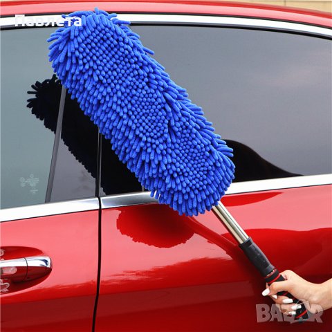 Микрофибърна четка за почистване на автомобил с телескопична дръжка, снимка 2 - Аксесоари и консумативи - 40889695