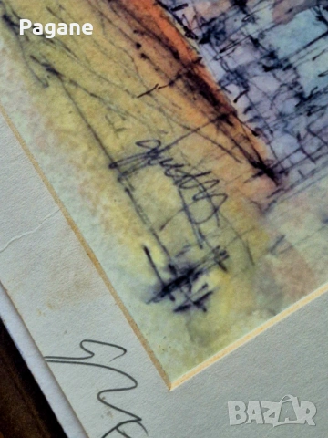 Оригинален акварел от Ню Орлиънс, САЩ – Metairie Cemetery (авт. Gundy), снимка 5 - Картини - 53302248