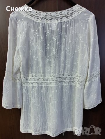 Дамска пролетна бяла блуза, снимка 2 - Блузи с дълъг ръкав и пуловери - 35864775