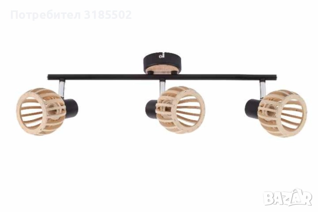 Спот Woody, E14, 1 x max 40W, красота и стил в едно, снимка 3 - Лампи за таван - 51446234