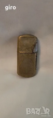 Антикварна френска Art Deco бензинова запалка с бандерол от 20-те години