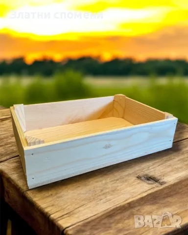 Ръчно изработена дървена касетка/щайга