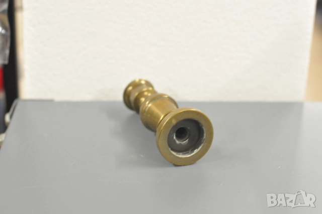 Стар месингов свещник, снимка 4 - Антикварни и старинни предмети - 52857284