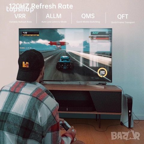 Чисто нов запечатан 8K Оптичен HDMI 2.1 Кабел FeizLink – 20 метра (4K/120Hz, 48Gbps) , снимка 6 - Кабели и адаптери - 53450082