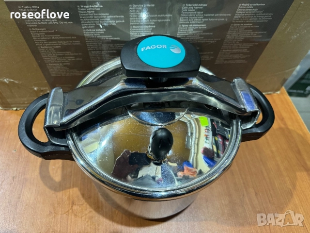 НОВА!!! Тенджера под налягане Fagor Clasica 6 литра, снимка 3 - Съдове за готвене - 52741482