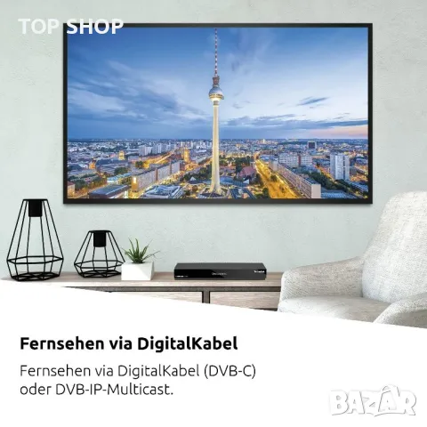 TECHNISTAR Смарт ТВ бокс 4 ISIO кабелен HDTV декодер/четворен тунер,картина в картината, HbbTV, IPTV, снимка 3 - Приемници и антени - 49308701