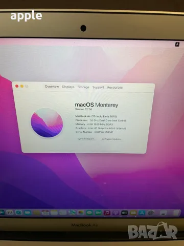 13" Core i5 MacBook Air А1466 (2015), снимка 7 - Лаптопи за дома - 56021494