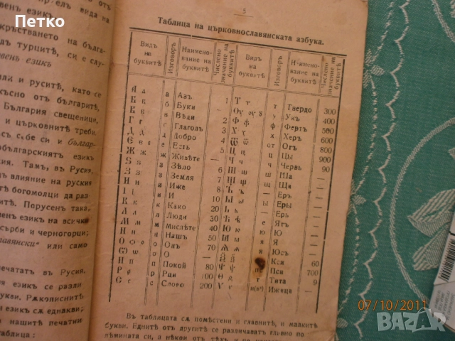 Църковнославянски  език, снимка 3 - Антикварни и старинни предмети - 52606179