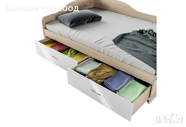 Легло персон и половина с чекмеджета Сити 2030 сонома, орех или комбинация бяло/ арвен, снимка 12 - Спални и легла - 46494902