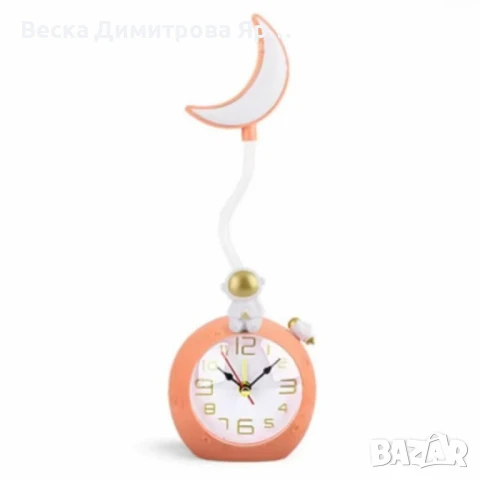 LED настолна лампа с будилник Astronaut Moon, снимка 5 - Лед осветление - 51152790