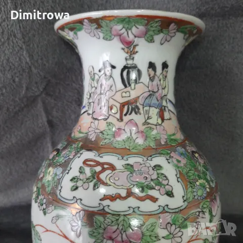 Китайска порцеланова ваза, снимка 12 - Антикварни и старинни предмети - 47565780