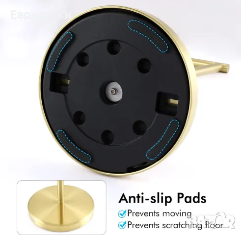 KES BPH283S1-BZ Свободностояща стойка за тоалетна хартия от неръждаема стомана SUS 304 златно покрит, снимка 2 - Други - 48816855