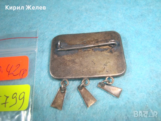 СТАРИННА СРЕБЪРНА РЕТРО БРОШКА ФИЛИГРАННО СРЕБРО ВИСОКА ПРОБА с ГРАНУЛАЦИЯ РЪЧНА ИЗРАБОТКА 25799, снимка 12 - Антикварни и старинни предмети - 35745500
